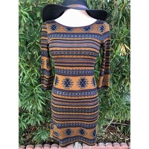 Hello Miss Aztec Sweater Dress